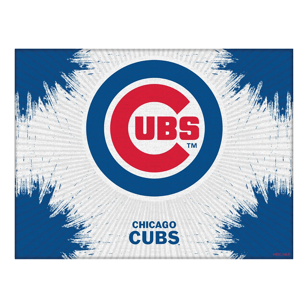 Chicago Cubs 24" x 32" Splash Canvas Wall Art