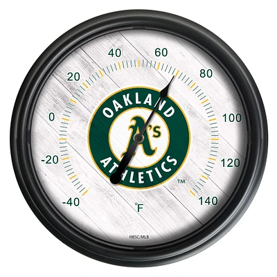 Black Oakland Athletics Indoor/Outdoor LED Thermometer