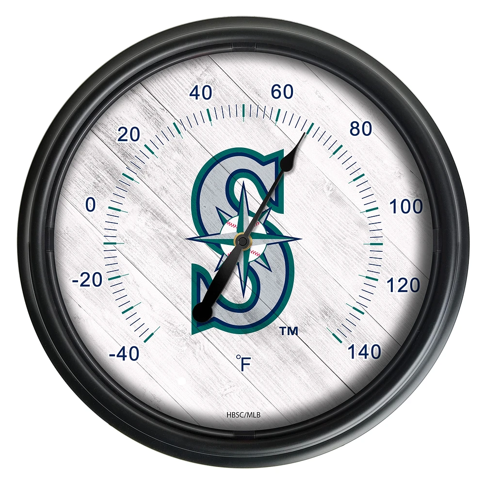 Black Seattle Mariners Indoor/Outdoor LED Thermometer
