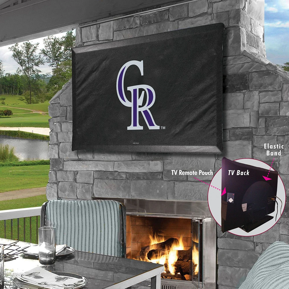 Black Colorado Rockies 46" x 28" TV Cover