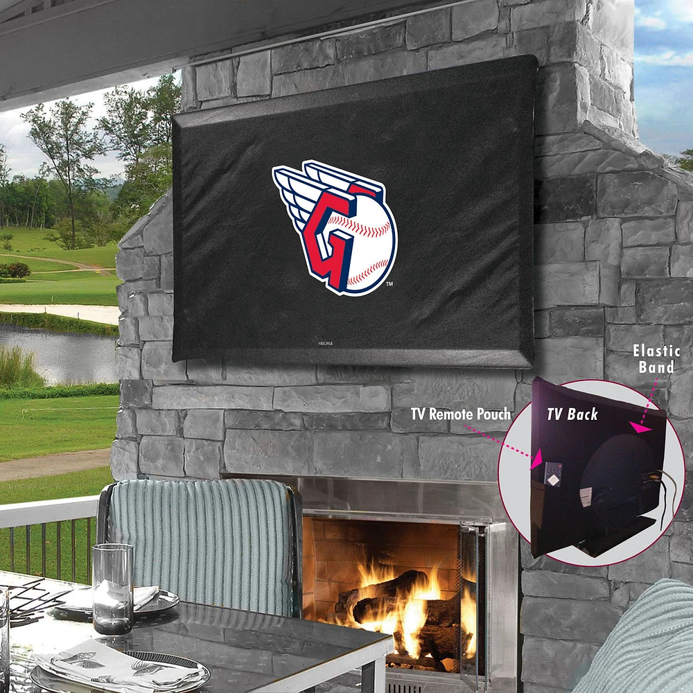 Black Cleveland Guardians 55" x 31" TV Cover