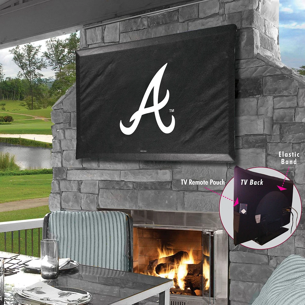 Black Atlanta Braves 55" x 31" TV Cover