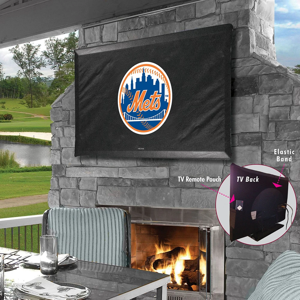Black New York Mets 60" x 37" TV Cover