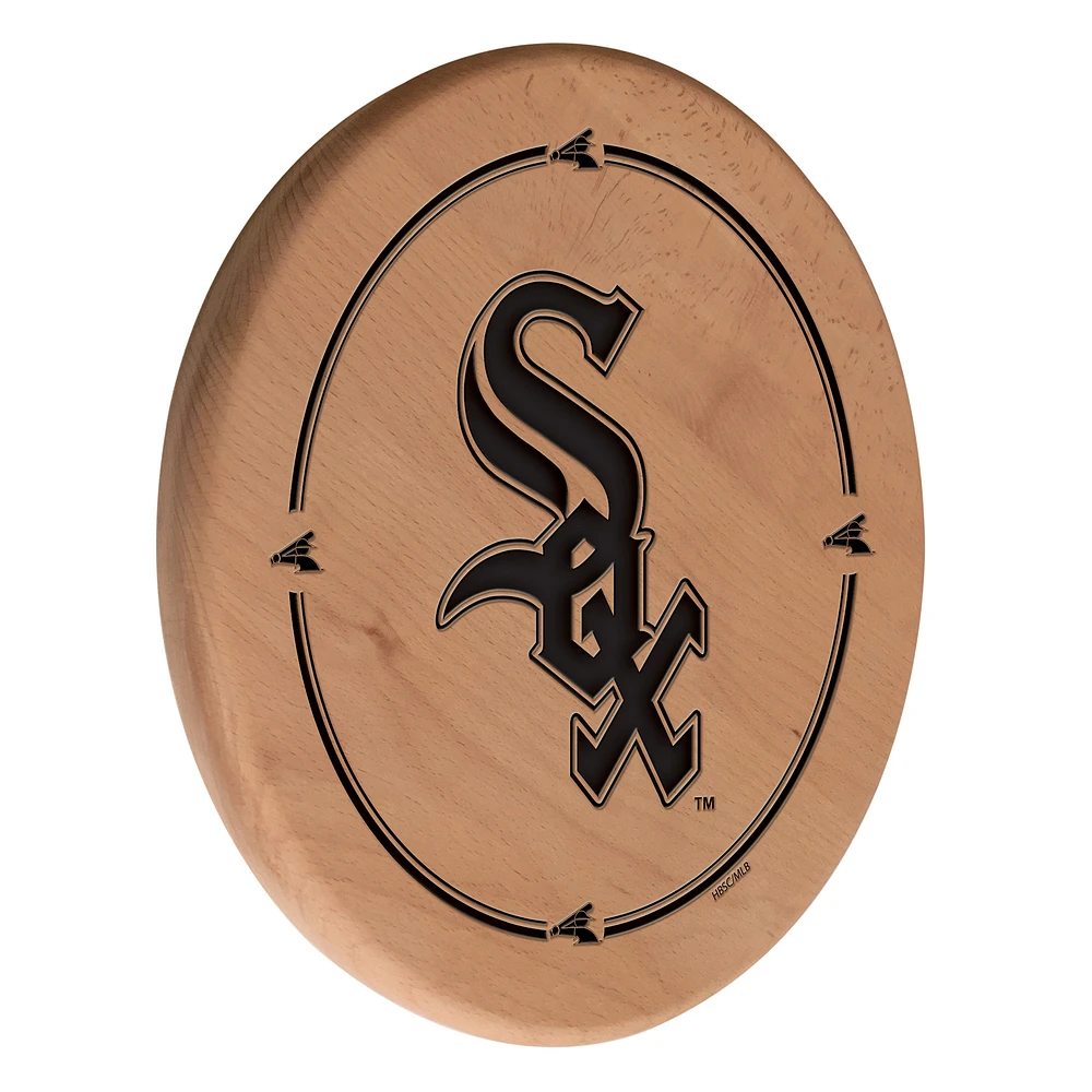 Natural Chicago White Sox 13" Laser Engraved Solid Wood Sign