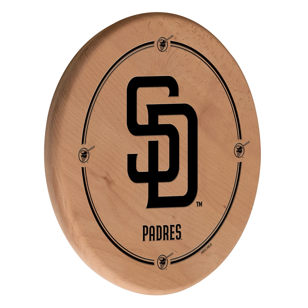 Natural San Diego Padres 13" Laser Engraved Solid Wood Sign
