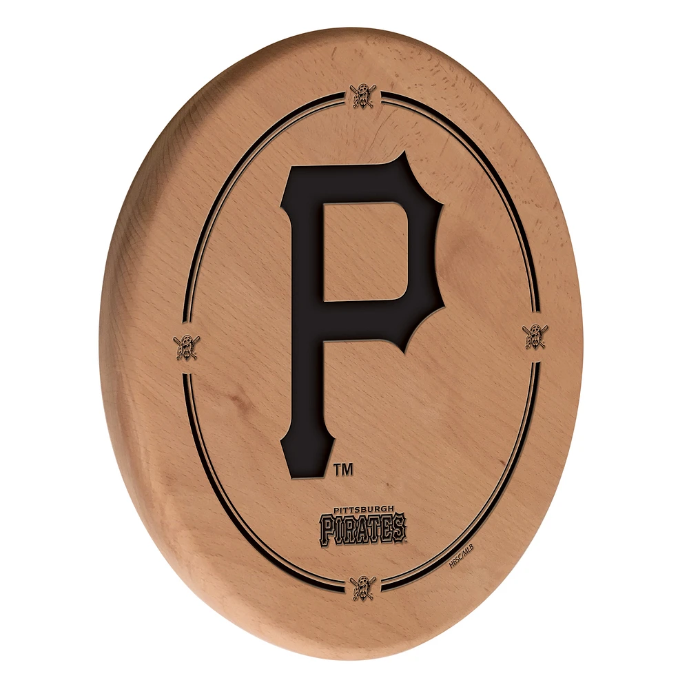 Natural Pittsburgh Pirates 13" Laser Engraved Solid Wood Sign