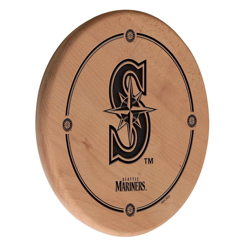 Natural Seattle Mariners 13" Laser Engraved Solid Wood Sign