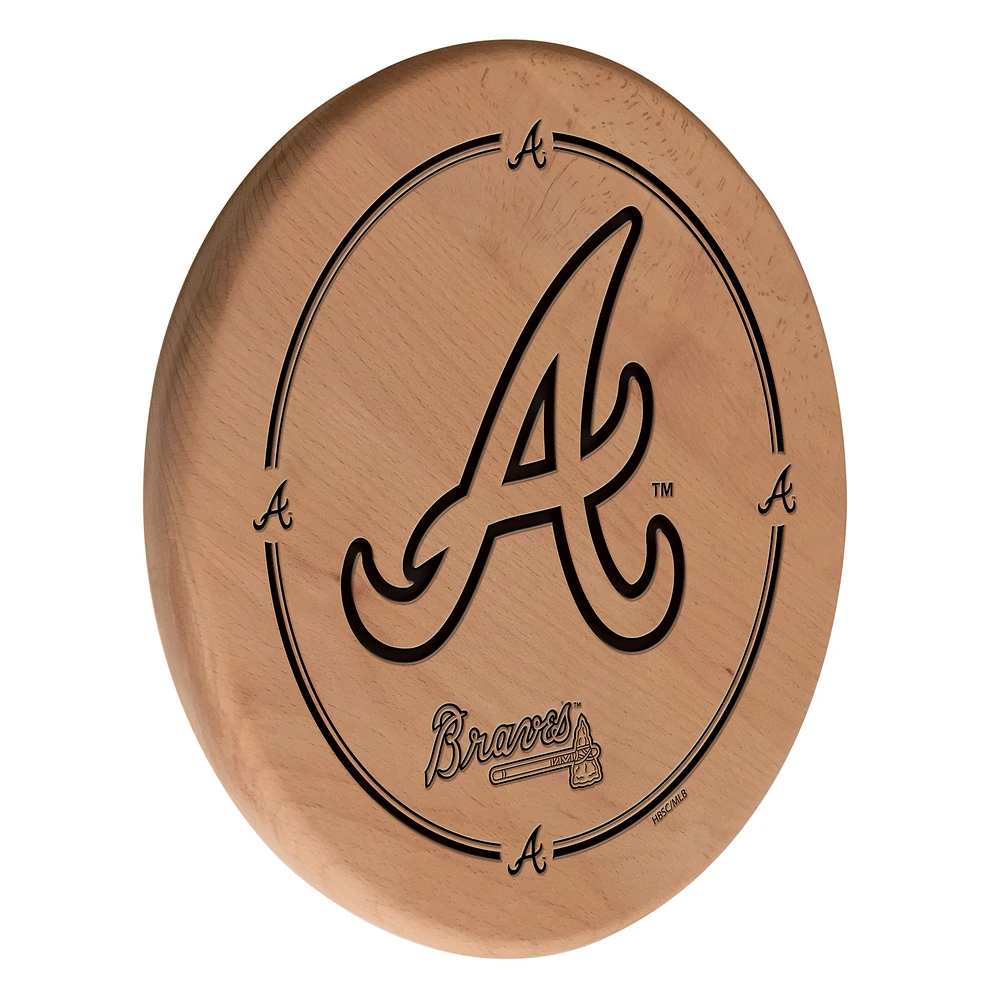 Natural Atlanta Braves 13" Laser Engraved Solid Wood Sign