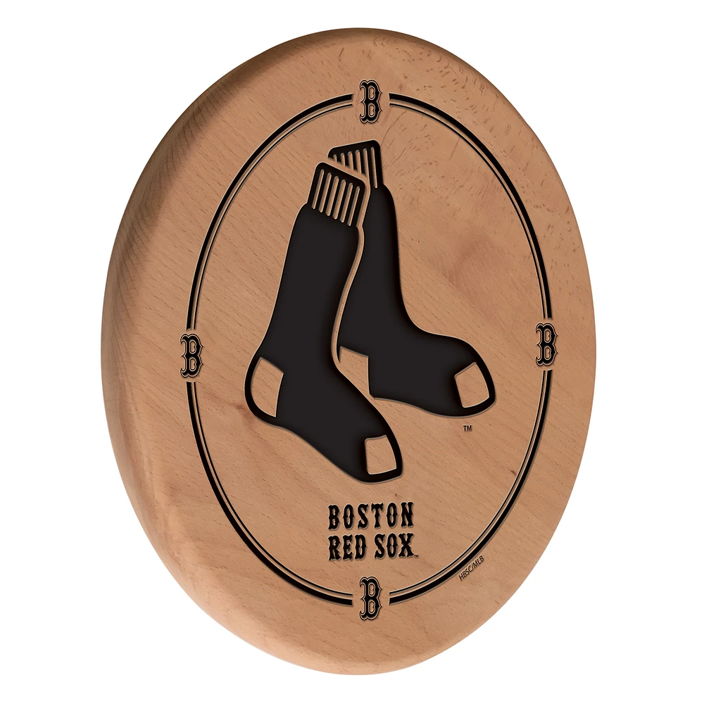 Natural Boston Red Sox 13" Laser Engraved Solid Wood Sign