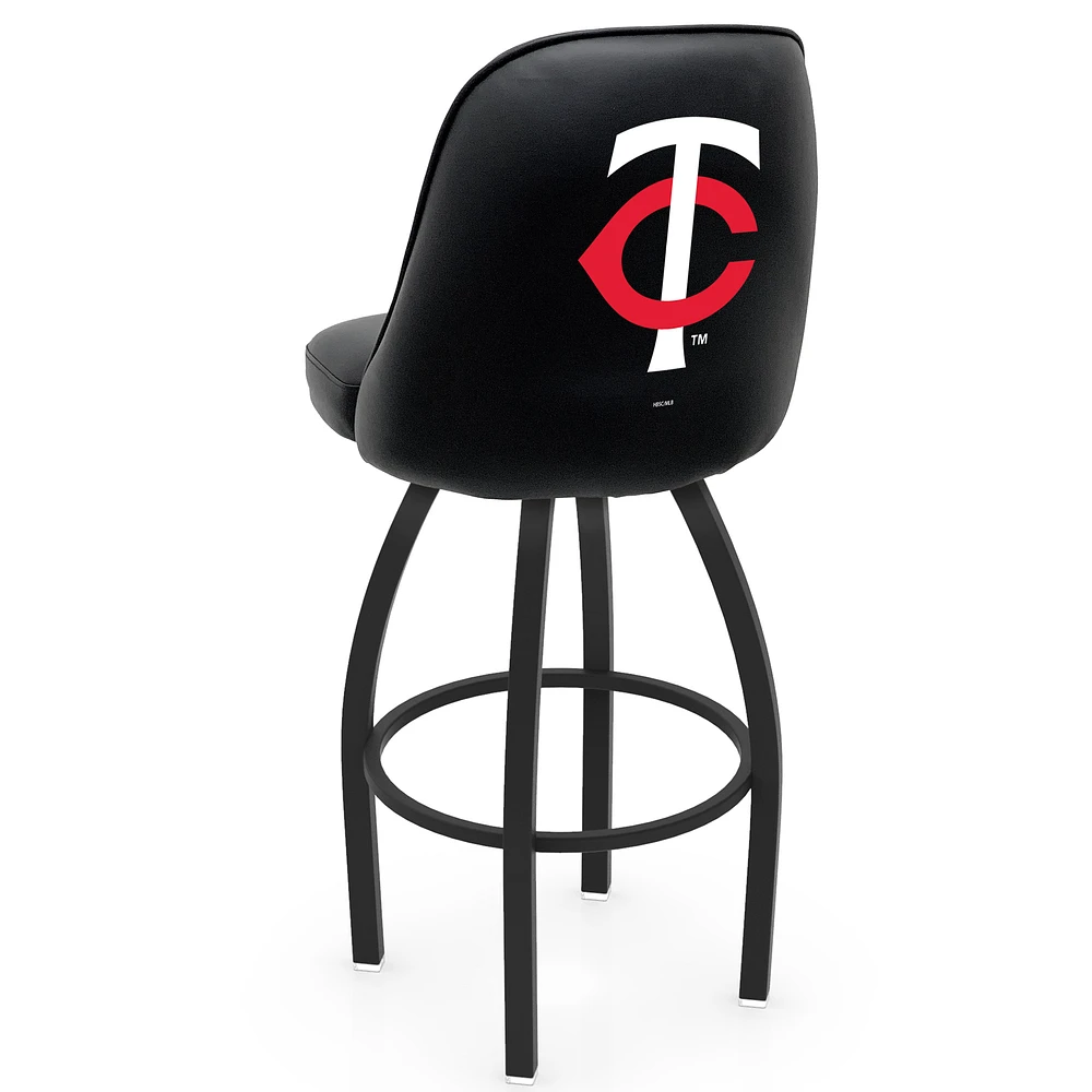 Black Minnesota Twins 36" Swivel Bucket Seat Bar Stool