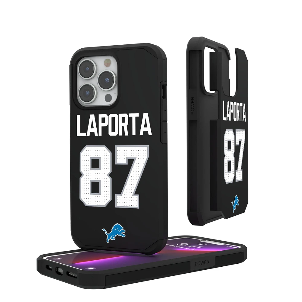 Keyscaper Sam LaPorta Detroit Lions iPhone Rugged Case