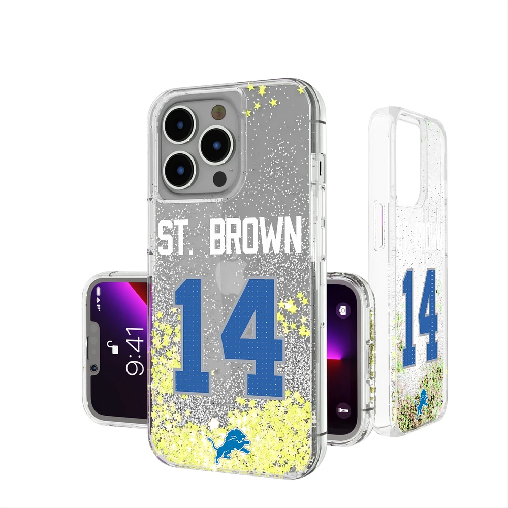Keyscaper Amon-Ra St. Brown Detroit Lions iPhone Glitter Phone Case