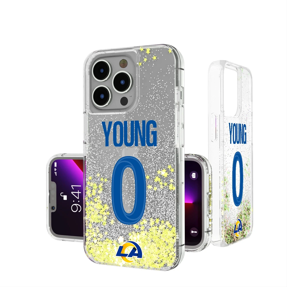 Keyscaper Byron Young Los Angeles Rams iPhone Glitter Phone Case