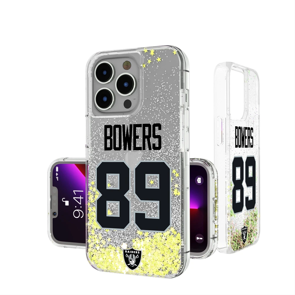 Keyscaper Brock Bowers Las Vegas Raiders iPhone Glitter Phone Case