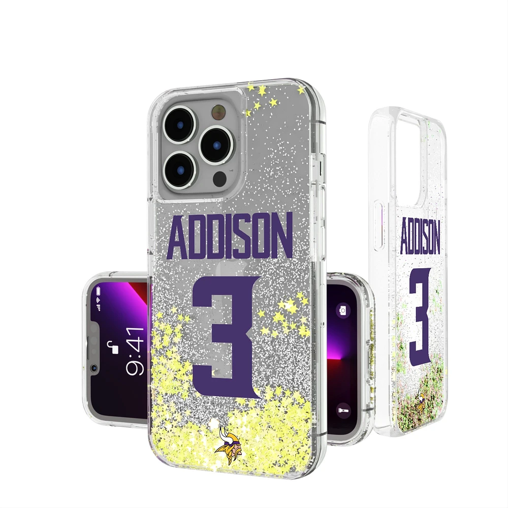 Keyscaper Jordan Addison Minnesota Vikings iPhone Glitter Phone Case