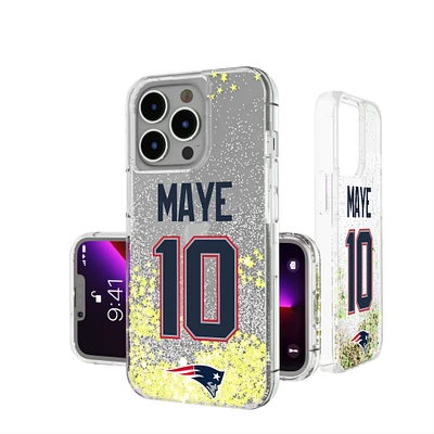 Keyscaper Drake Maye New England Patriots iPhone Glitter Phone Case