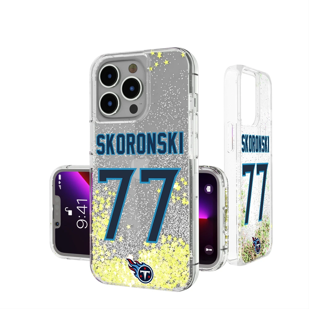 Keyscaper Peter Skoronski Tennessee Titans iPhone Glitter Phone Case