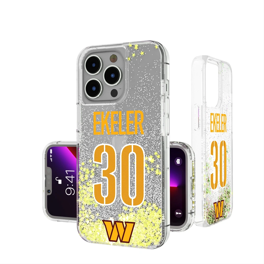 Keyscaper Austin Ekeler Washington Commanders iPhone Glitter Phone Case