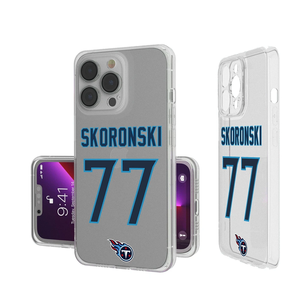 Keyscaper Peter Skoronski Tennessee Titans iPhone Clear Case
