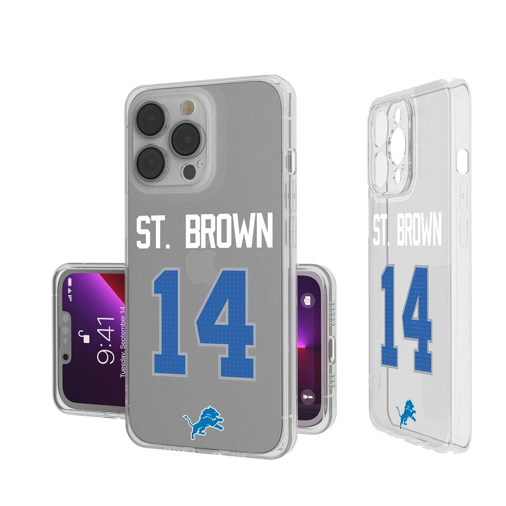 Keyscaper Amon-Ra St. Brown Detroit Lions iPhone Clear Case