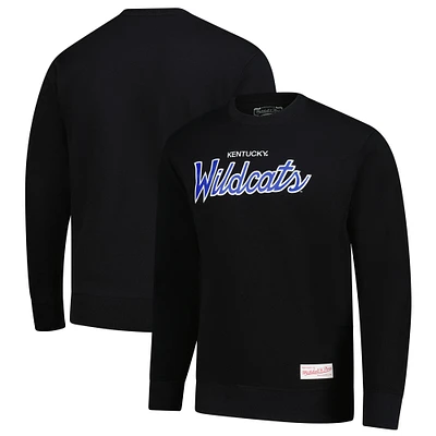 Men's Mitchell & Ness Black Kentucky Wildcats Elite Script Pullover Sweatshirt