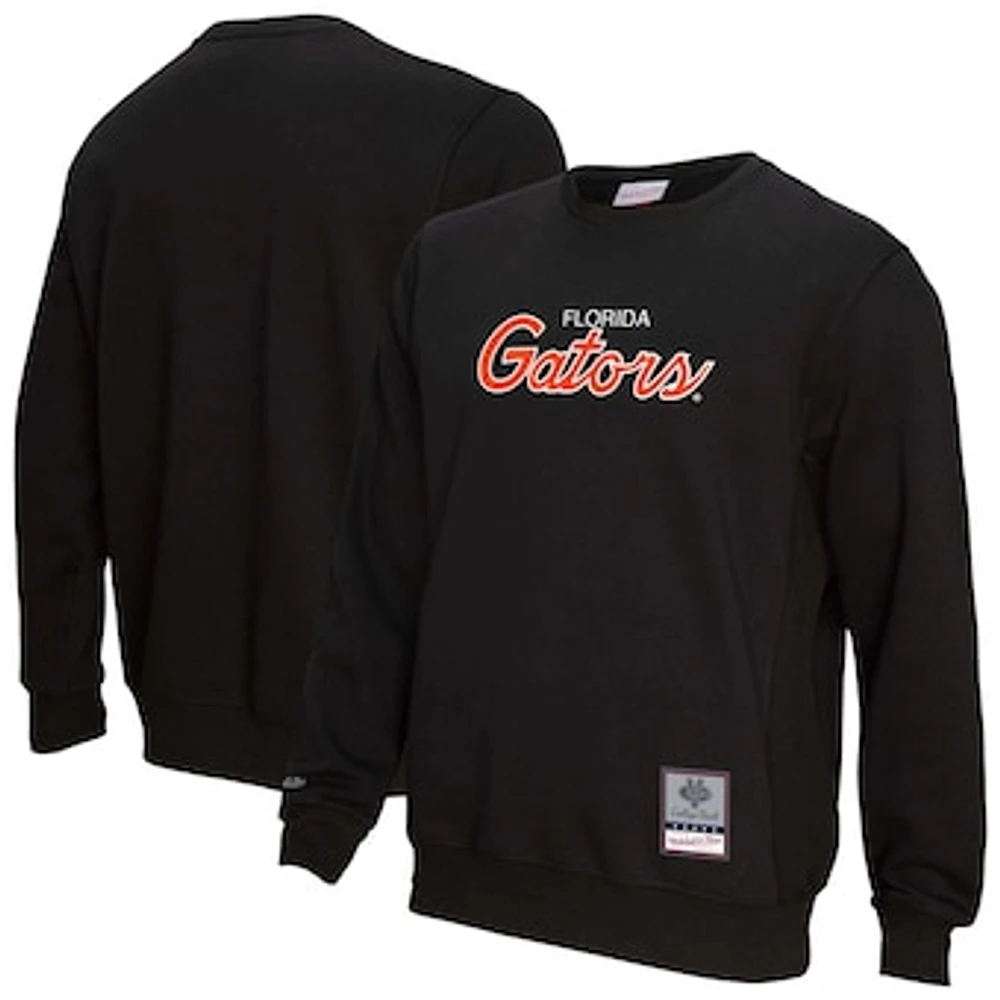 Men's Mitchell & Ness Black Florida Gators Elite Script Pullover Sweatshirt