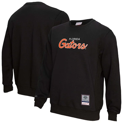 Men's Mitchell & Ness Black Florida Gators Elite Script Pullover Sweatshirt