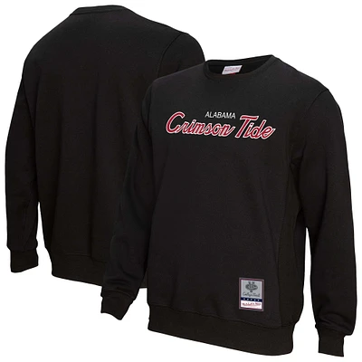 Men's Mitchell & Ness Black Alabama Crimson Tide Elite Script Pullover Sweatshirt