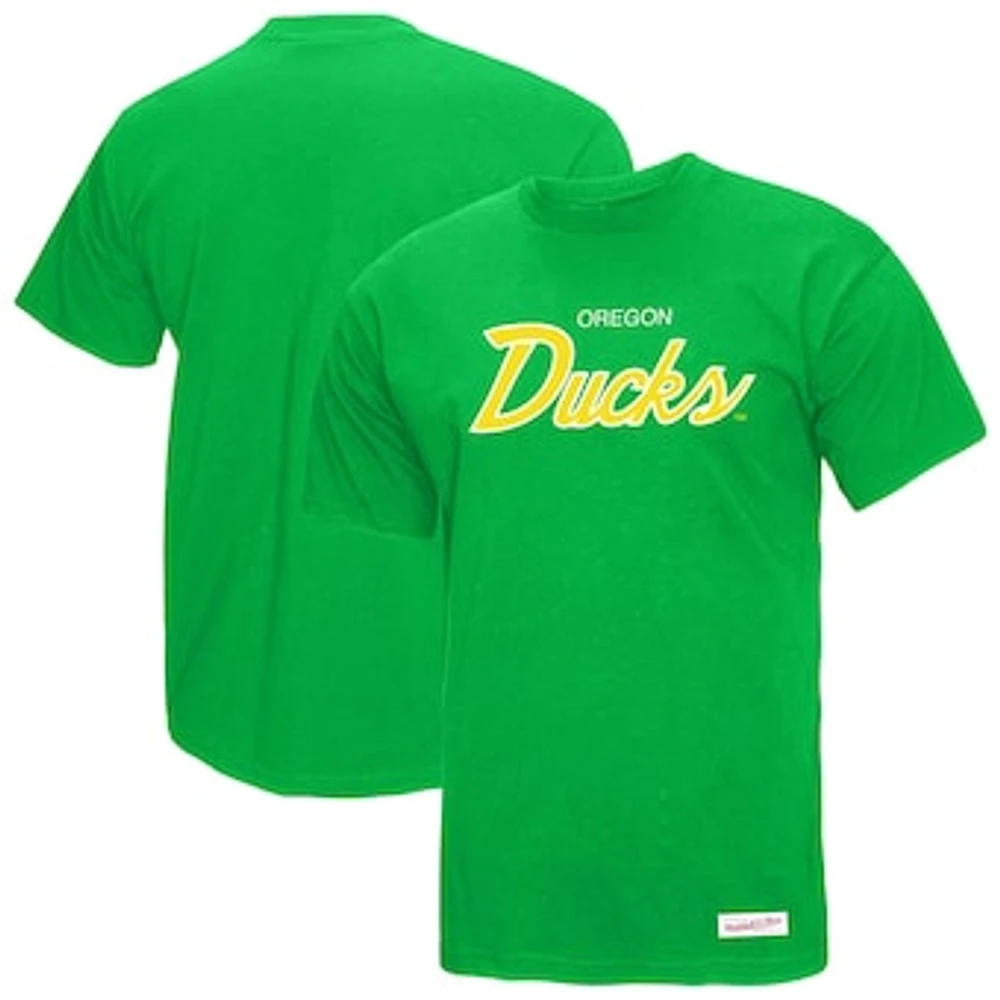 Men's Mitchell & Ness Green Oregon Ducks Elite Script T-Shirt