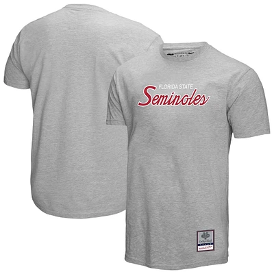 Men's Mitchell & Ness Gray Florida State Seminoles Elite Script T-Shirt