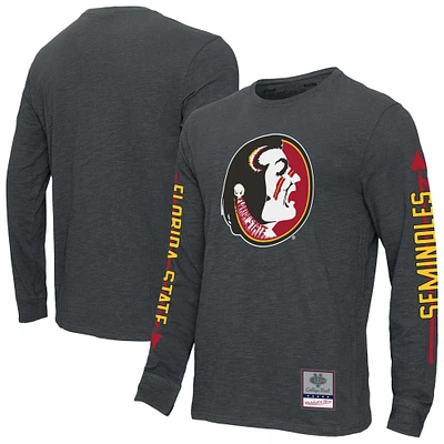 Men's Mitchell & Ness Charcoal Florida State Seminoles Team Pride Long Sleeve T-Shirt