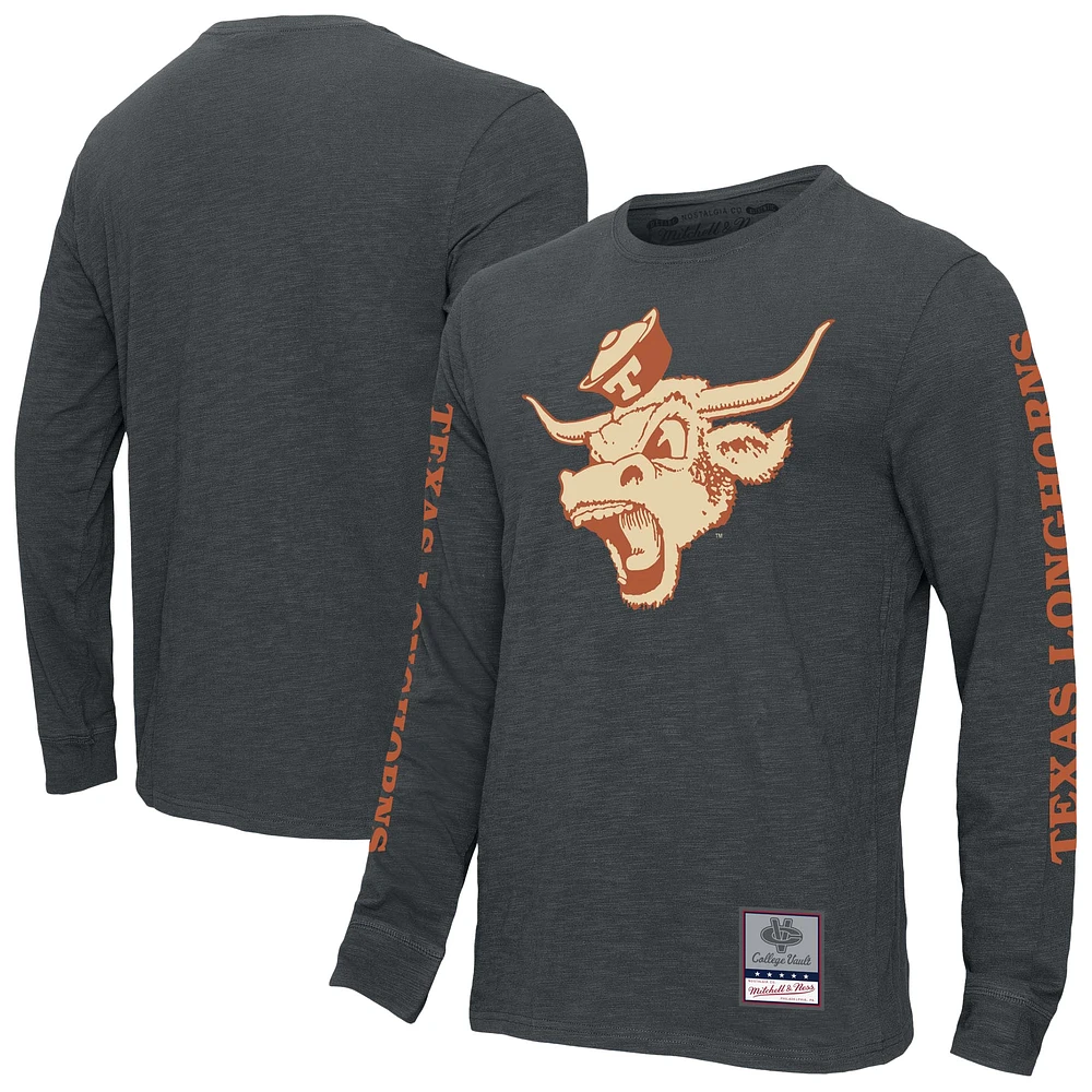 Men's Mitchell & Ness Charcoal Texas Longhorns Team Pride Long Sleeve T-Shirt