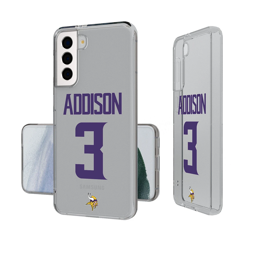 Keyscaper Jordan Addison Minnesota Vikings Galaxy Clear Case