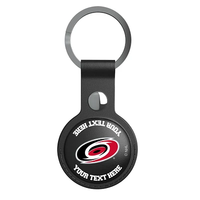 Keyscaper Black Carolina Hurricanes Personalized AirTag Holder