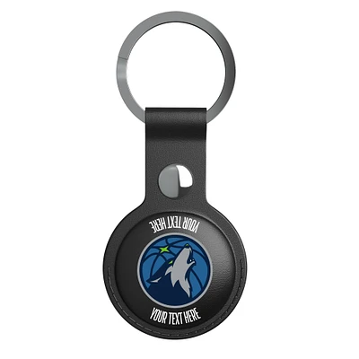 Keyscaper Black Minnesota Timberwolves Personalized AirTag Holder
