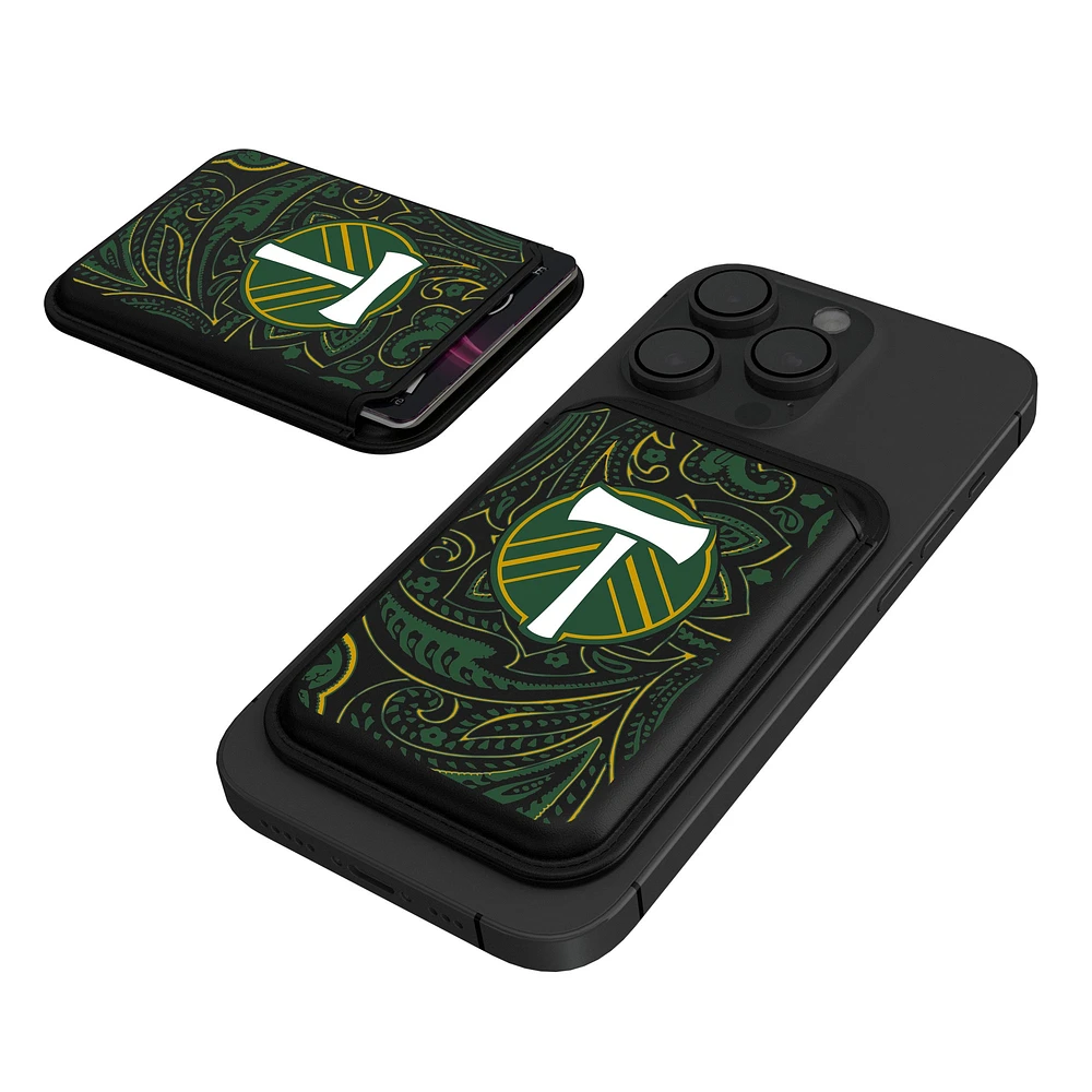 Keyscaper Black Portland Timbers Magnetic Credit Card Wallet