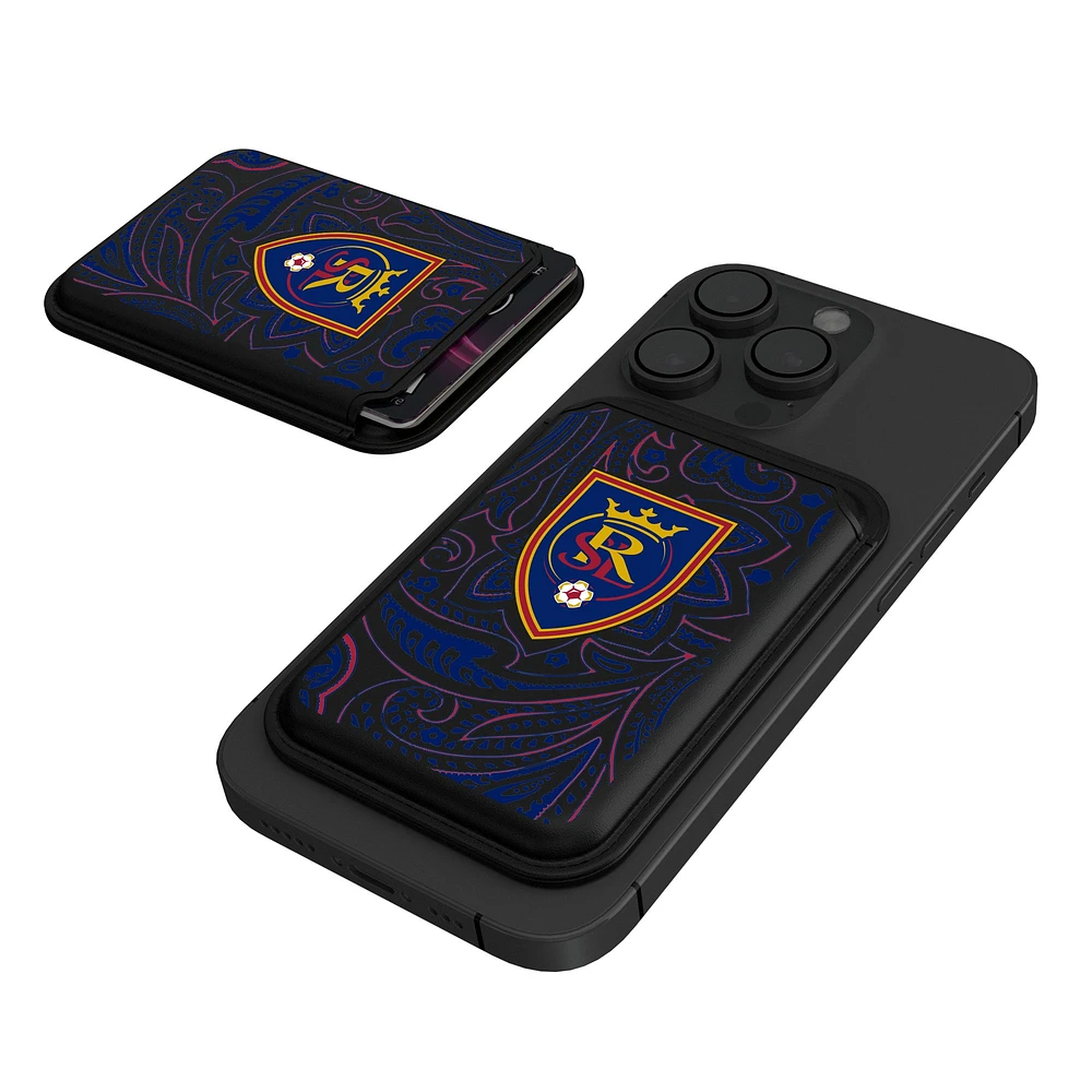 Keyscaper Black Real Salt Lake Magnetic Credit Card Wallet