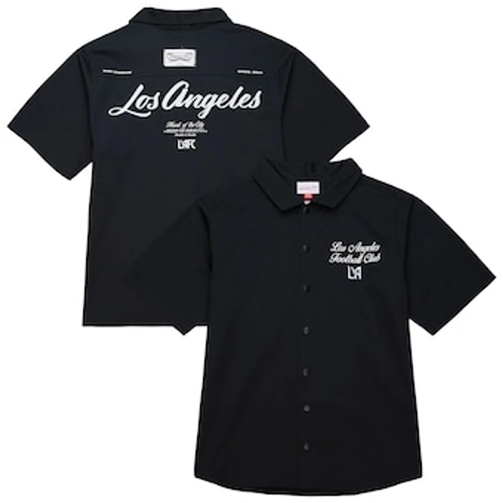 Men's Mitchell & Ness Black LAFC Full-Snap Work Shirt