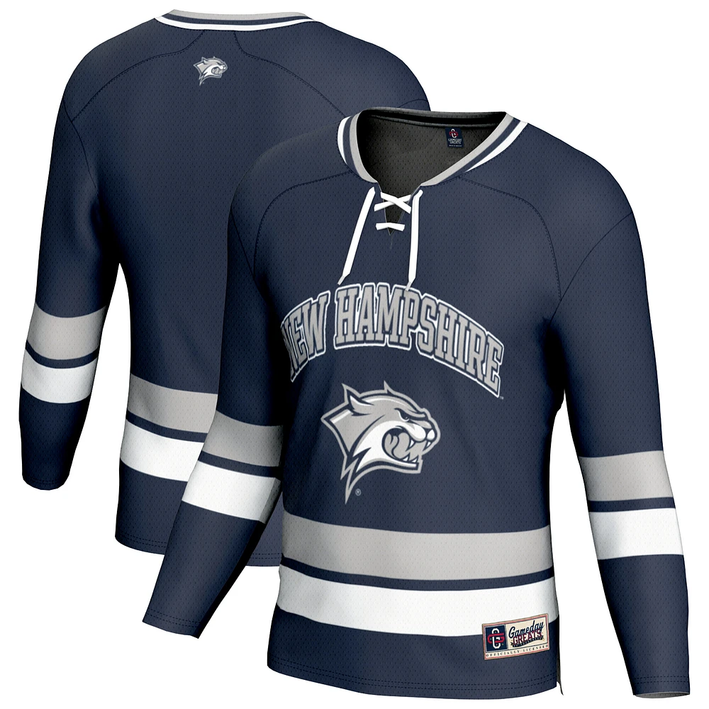 Youth GameDay Greats Navy New Hampshire Wildcats Spirit Hockey Jersey