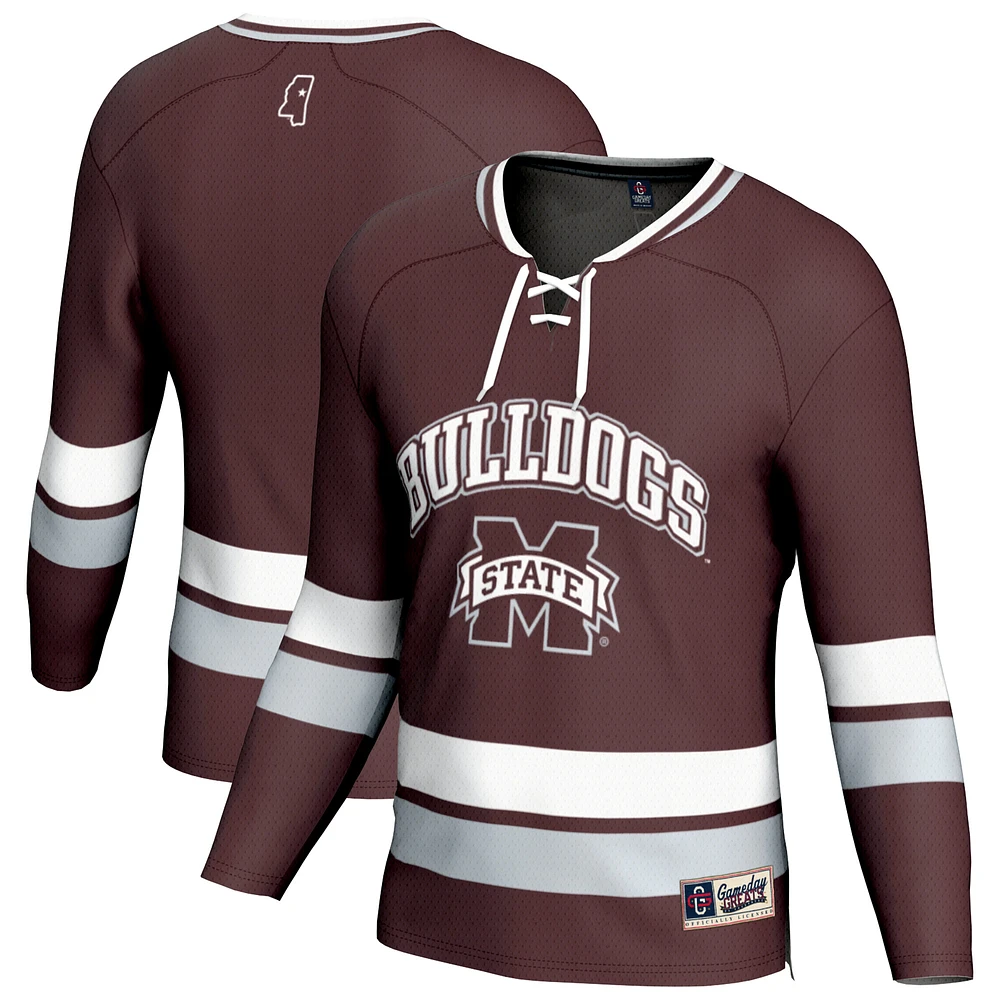 Youth GameDay Greats Maroon Mississippi State Bulldogs Spirit Hockey Jersey