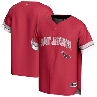 Unisex GameDay Greats Crimson Saint Joseph's Hawks Spirit Baseball Jersey