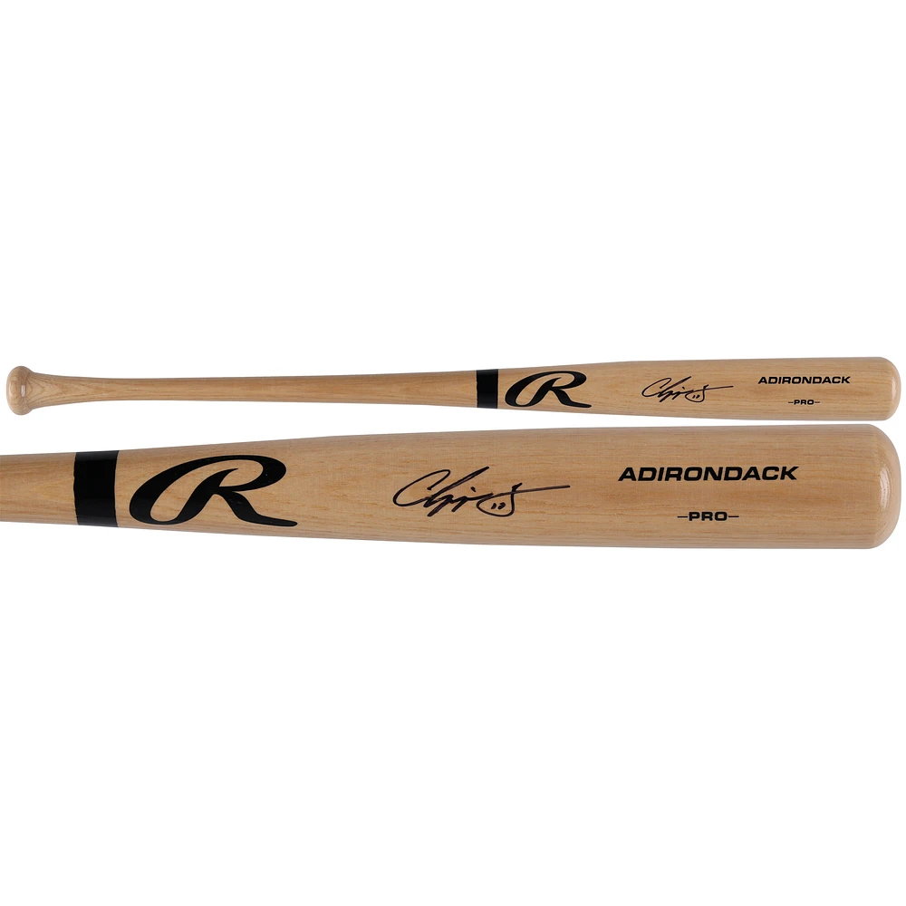 Chipper Jones Atlanta Braves Autographed Blonde Rawlings Pro Bat