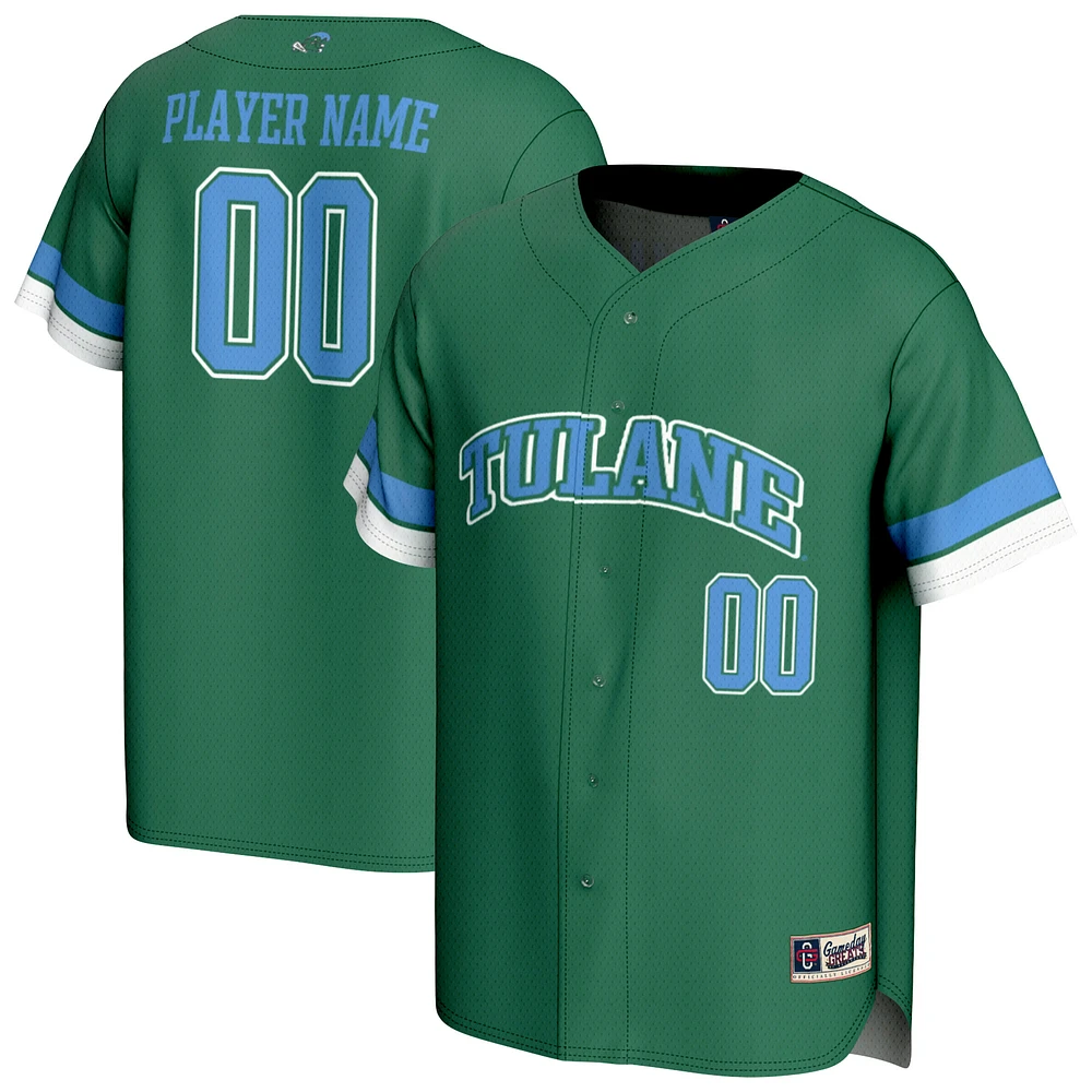 Unisex GameDay Greats Green Tulane Wave NIL Pick-A-Player Lightweight Baseball Jersey