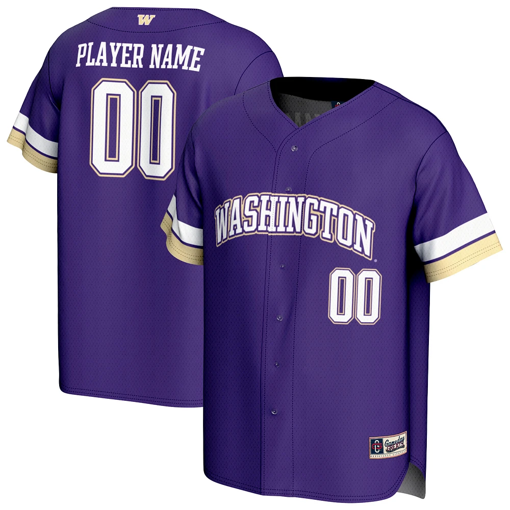 Unisex GameDay Greats Purple Washington Huskies NIL Pick-A-Player Lightweight Baseball Jersey