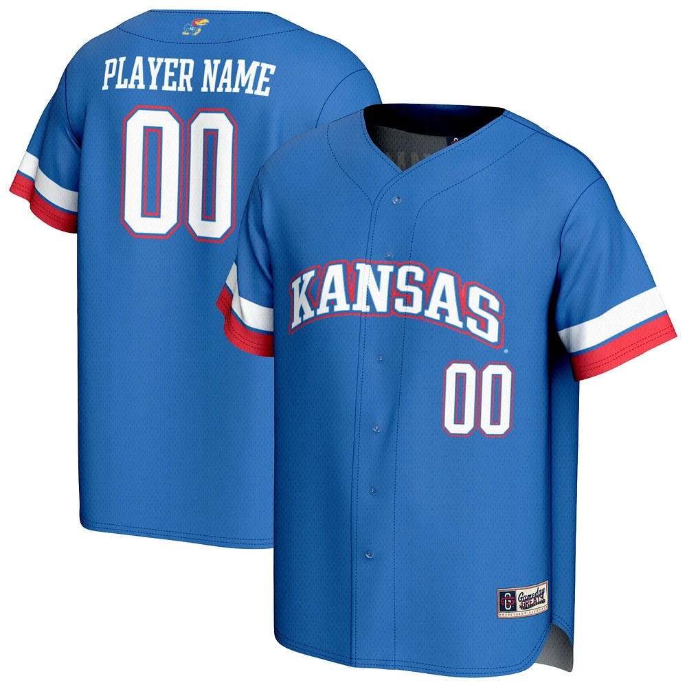Youth GameDay Greats Royal Kansas Jayhawks NIL Pick-A-Player Lightweight Baseball Jersey