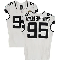 Roy Robertson-Harris Jacksonville Jaguars Game-Used #95 White Jersey vs. Houston Texans on September 29, 2024