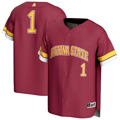 Youth GameDay Greats #1 Maroon Arizona State Sun Devils Lightweight Collegiate Baseball Fashion Jersey