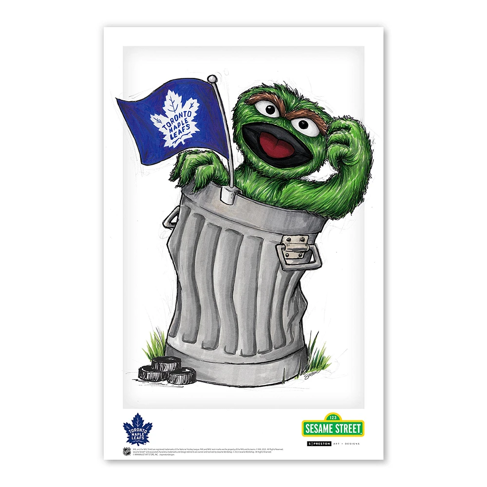 Oscar the Grouch Toronto Maple Leafs 11" x 17" Poster Print