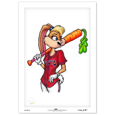 Lola Bunny Atlanta Braves 24" x 36" Looney Tunes Limited Edition Fine Art Print
