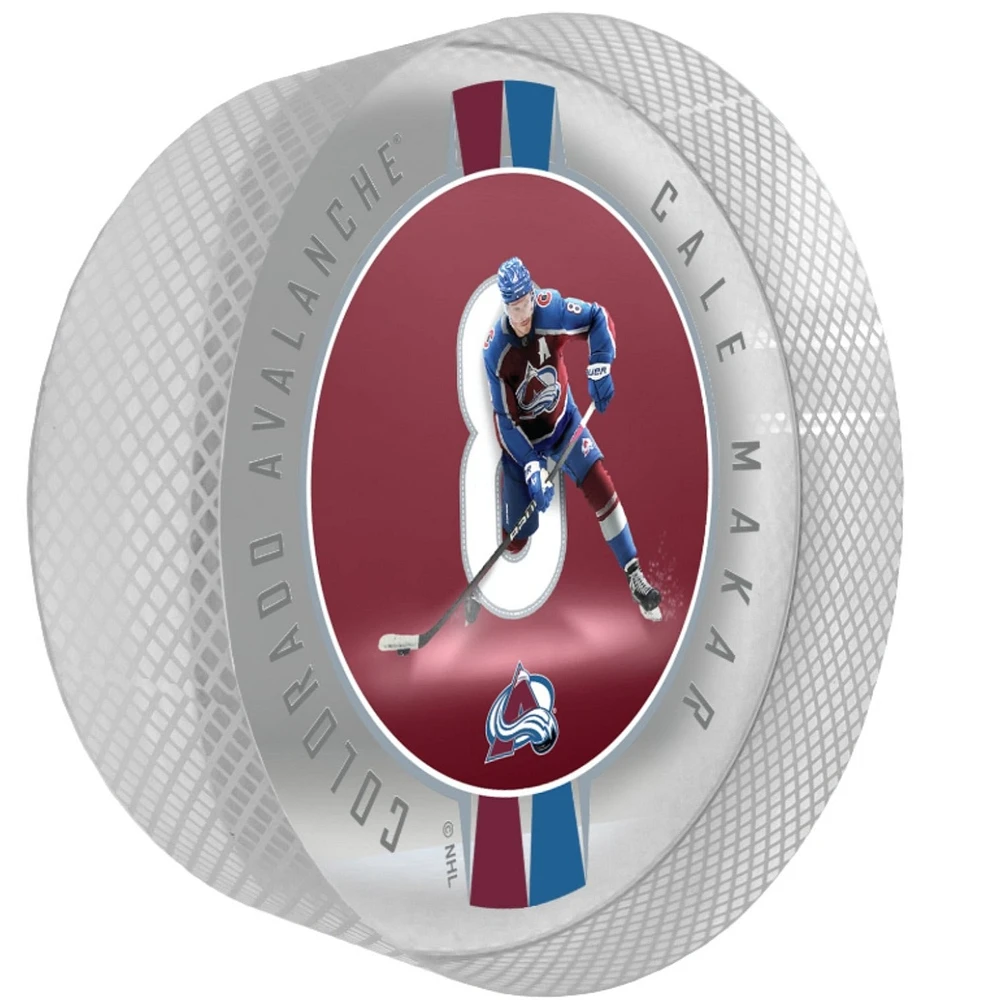 Cale Makar Colorado Avalanche Crystal Ribbon Puck